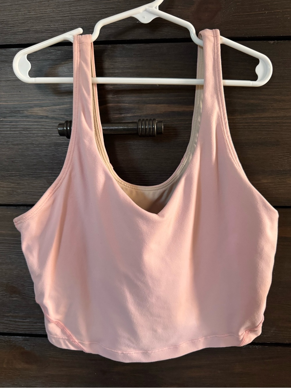 Til You Collapse Light Pink Scoop Sports Bralette